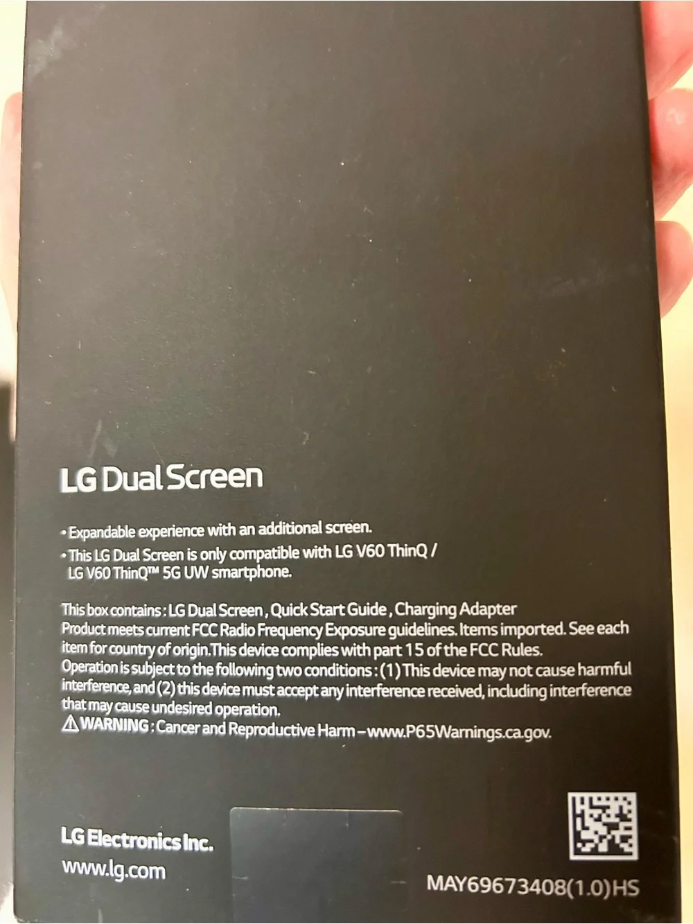 *Open box* LG Dual Screen Case for LG V60 ThinQ 5G Phone - Black WITH MAGNETIC D